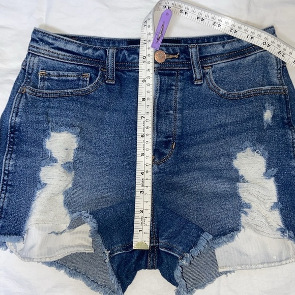 Women’s‎ Hollister high rise boyfriend distressed cut off jean shorts size W26 - Picture 14 of 16